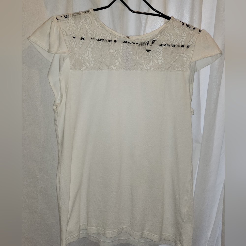 Banana Republic Mesh Lace Top